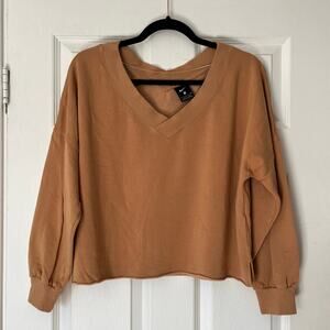 Nike Double-V Neck Cropped Sweatshirt - Size S